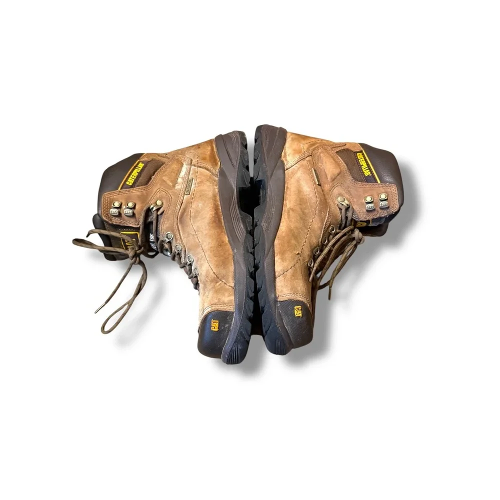 Caterpillar Diagnostic Hi Steel Toe Boots Men's Size‎ 10.5 Brown Waterproof Work